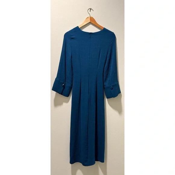 NWT Zara Textured Teal Dress - Picture 5 of 5